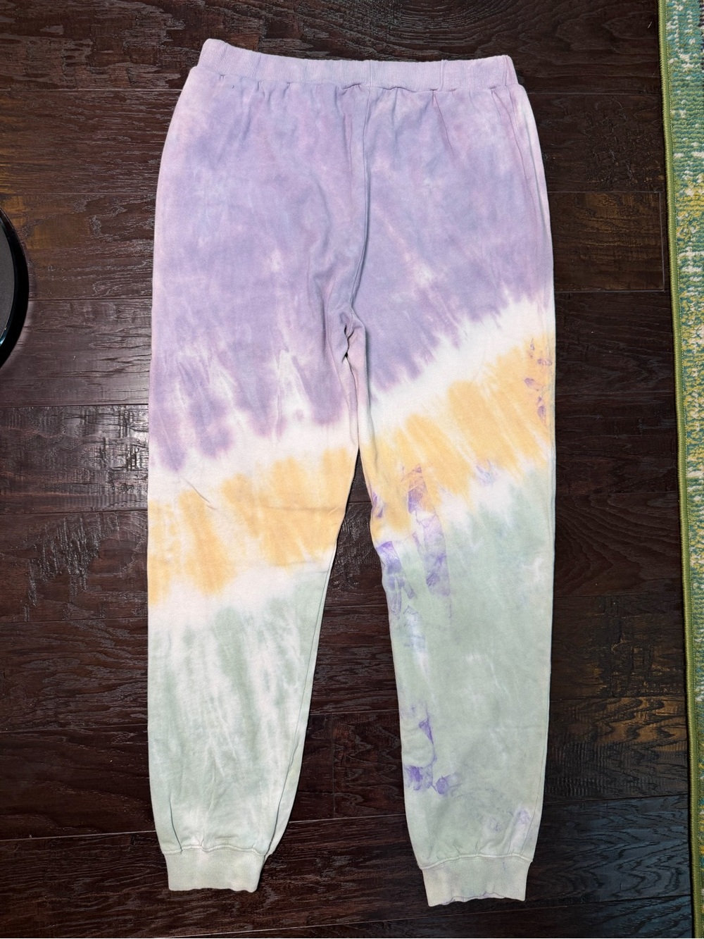 Easel Los Angeles Large Pastel Tie Dye Jogger Sweatpants Cotton Boho Hippie - Picture 3 of 7